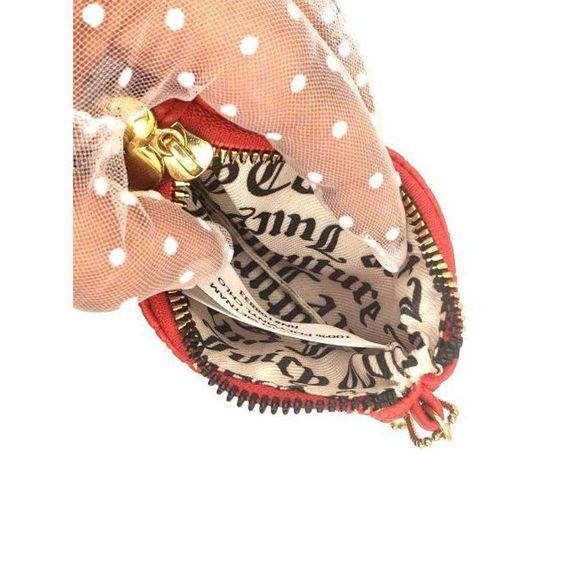 Juicy Couture Red Keychain Wristlet with Gold Heart Logo - Small - Picture 8 of 8